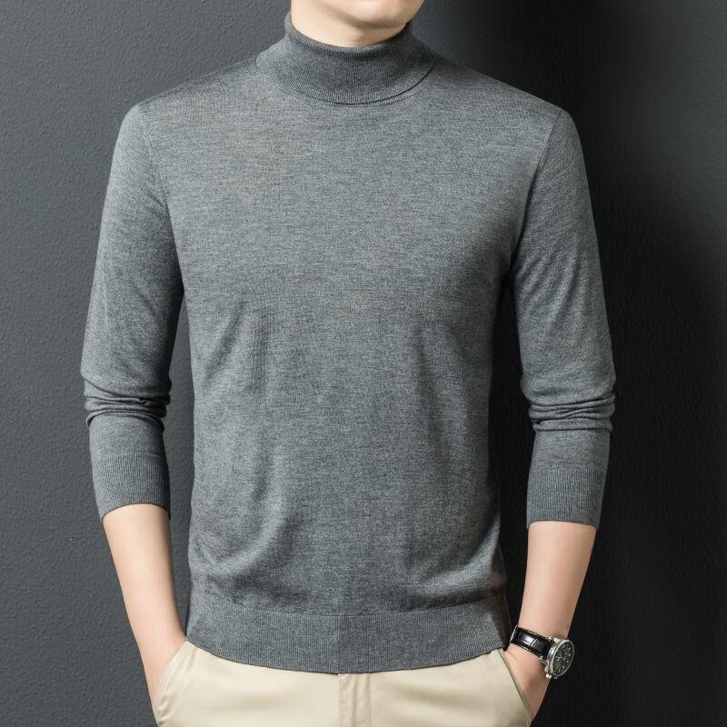 

Men s Autumn/Winter Double Lapel Solid Pullover Sweater FXT5355 180