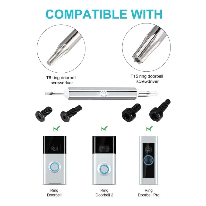 Rings Doorbell Screwdriver Replacement Charger Charging Cable Cord