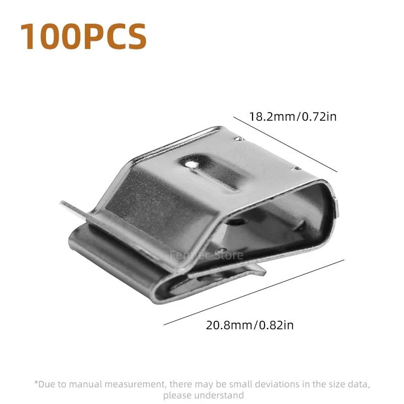 Solar Panel Wire Clips Trailer Frame Wire Clips 304 Stainless Steel Cable Clamps Double-Wire Clips for PV Wiring Boat Cable