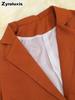 Women's Solid Color Design Shirt Blazer Autumn Small Suit Set