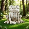Frog Skeleton Ornament, Outdoor Patio Desktop Decor, Resin Carved Realistic Bone Texture Halloween Figure