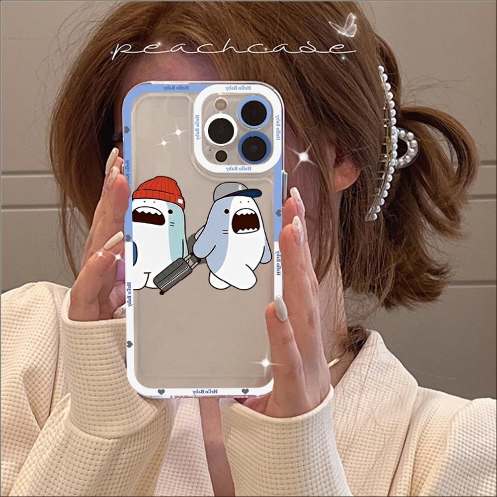 Funny Shark Phone Case For IPhone 14 13 12 11 Pro Max XS X XR SE 2020 6 7 8 Plus Mini Protective Cover