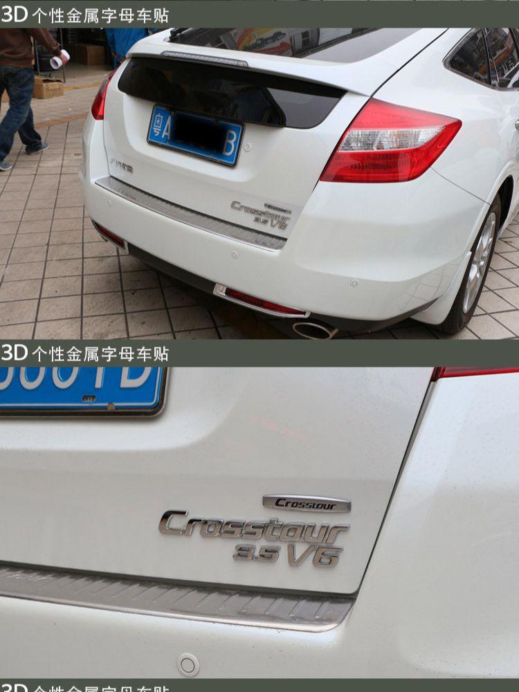 BXK3 ABS Plastic Chrome 3.5 V6 Letters for honda corsstour Car Fender Door Sticker Emblem Badge Logo 3D