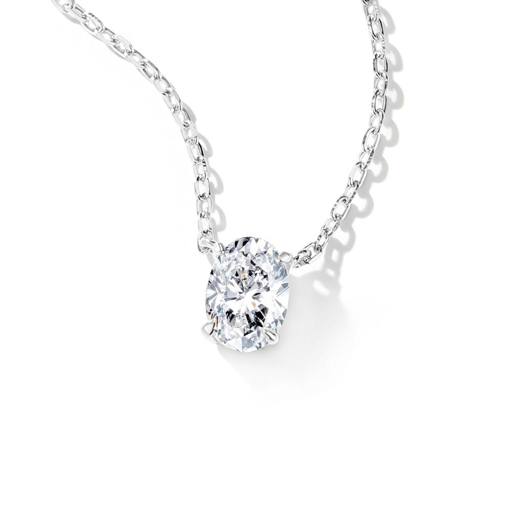 S925 Sterling Silver Moissanite Cross Pendant Clavicle Necklace for Women Luxury Sparkling Fine Jewelry Gift