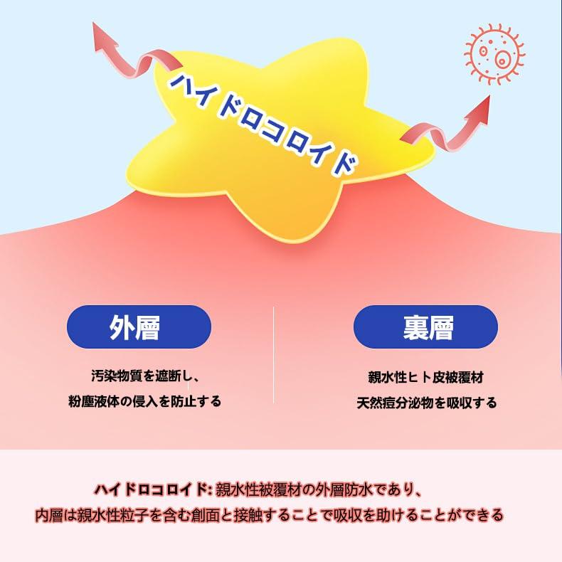 Pimple Patch Cute acne 7 colorful skin decoration [357 pieces] star-shaped patches, hydrocolloid, colors, waterproof, breathable, (357 pieces)