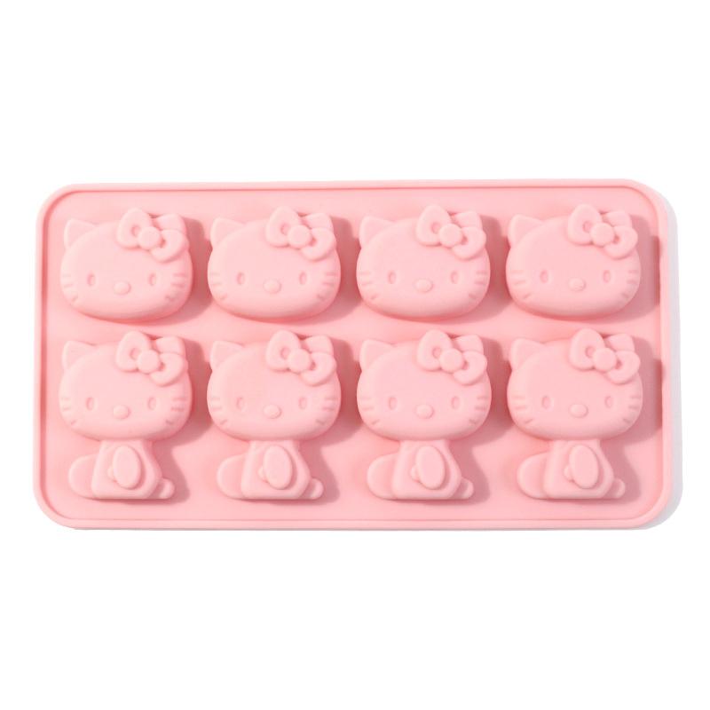 Creative Cute Cat Silicone Summer Ice Block Mold Cartoon Diy Chocolate Biscuit Mold Baking Tool Homemade  Drip Mould Gift