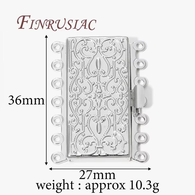 3 Styles 18K Gold Plated Multi-row Pearl Clasps For Necklaces Making,Bracelets Clasp Connectors For Jewelry DIY Accessories
