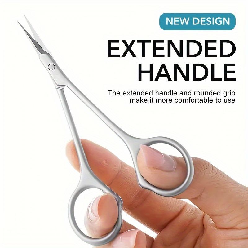 1pc Professional Dual Function Keratin Scissors - Small Scissors for Eyebrow, Eyelash, Nail Trimming and Beauty-