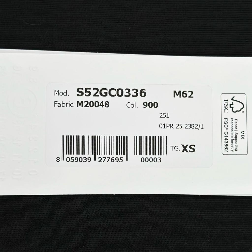 MM6 Maison Margiela Number Motif S52GC0336 Short Sleeve T-shirt Black Women XS Genuine Used