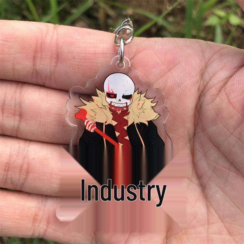 Undertale Frisk & Sans Anime Acrylic Keychain Pendant