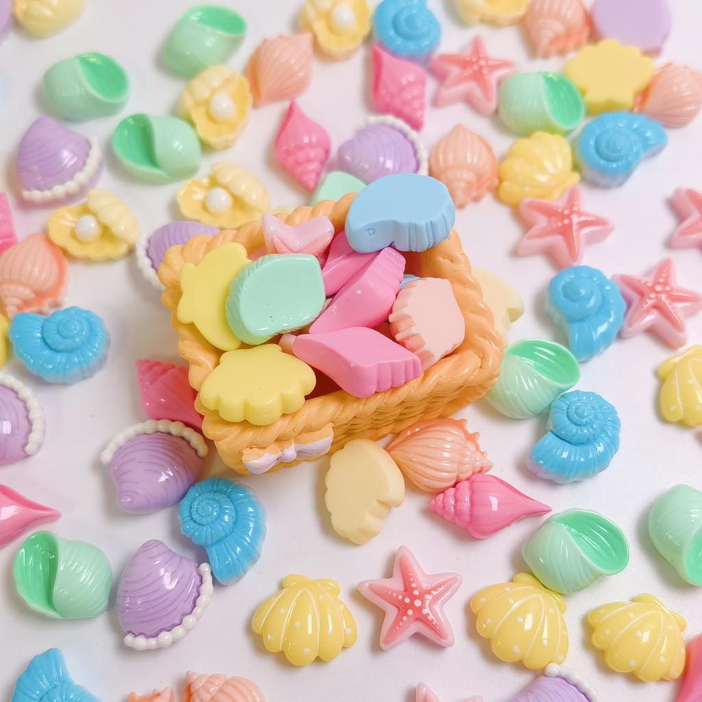 Resin Mini Seahorse Crab Fish Ocean Series DIY Jewelry Craft Flat Back Scrapbooking Decoration Accessories