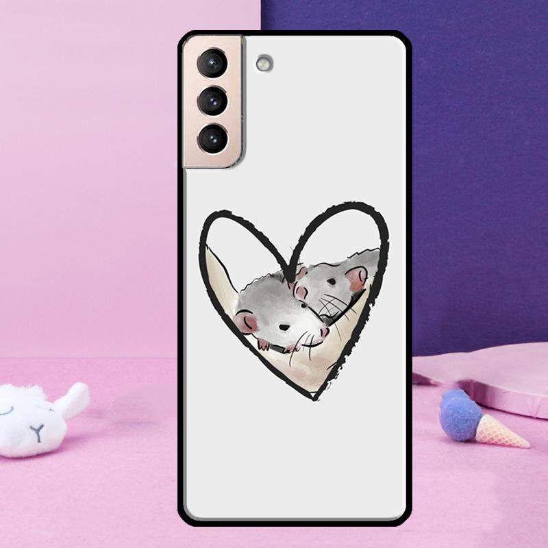 Mouse Rat Phone Case For Samsung Galaxy S24 Ultra S25 Ultra S9 S10 S20 S21 S22 Plus S23 S24 FE Cover