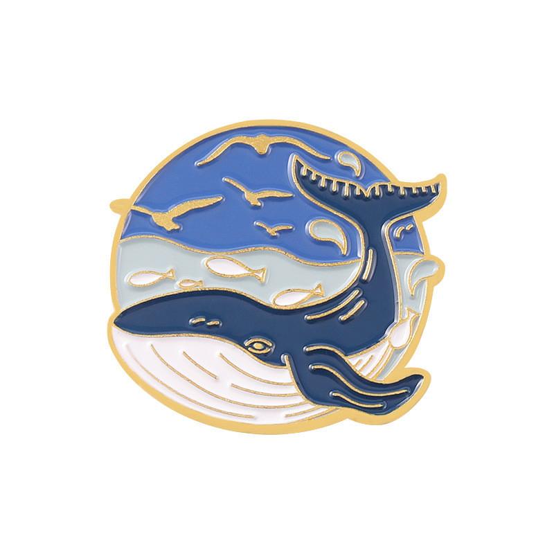 

Серия Уникальная Океанская Брошь Кит Изысканная Металлическая Кошачья Брошь Для Заявления Моды XZ4959