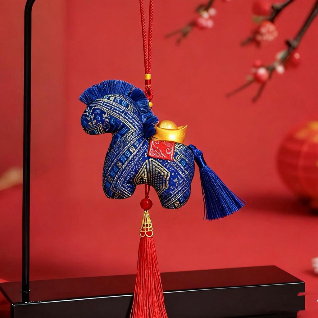 Chinese New Year Mascot Decor Chinese Style Horse Year Fabric Pendant Horse Plush Boutique Decortion Backpack Accessories