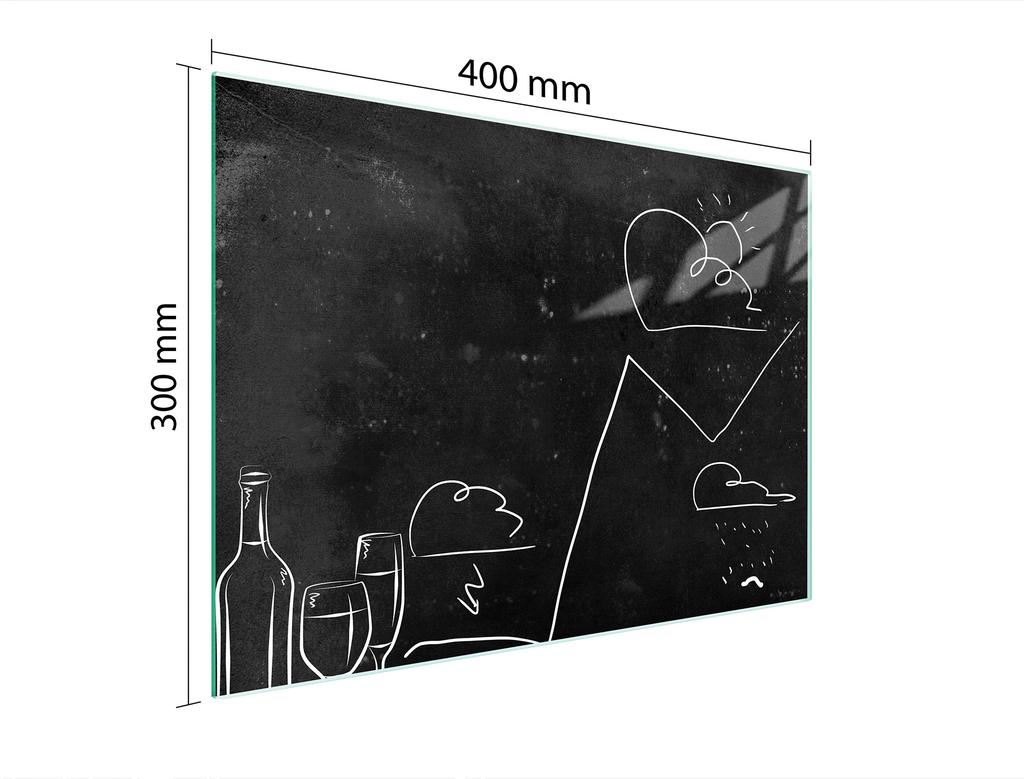 SZKLANA DESKA DO KROJENIA 40x30 CZARNA