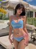 Korean Style Sweet Student Tie-up Two-piece Swimsuit, Tummy Concealing, Available In 2 Colors (2025 Collection)