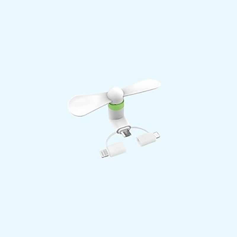 Mini Phone Cooling Fan Plug & Play Universal 3 Ports Small Fan for Summer Outdoor Walk Shopping Daily Use