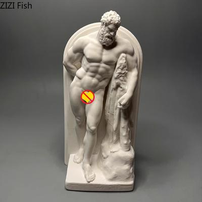Statue of Hercules Creative Figures Plaster Statue Desk Decoration Artwork Ornaments Characters Sculpture Room Aesthetic Decor