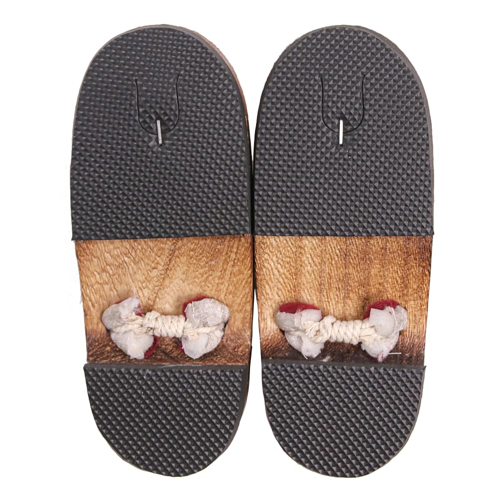 Geta in Burnt Paulownia Wood for Girls [KYOETSU] (Japanese Clogs) Dull, (5 Beige, measurement_18_point_0_centimeters)