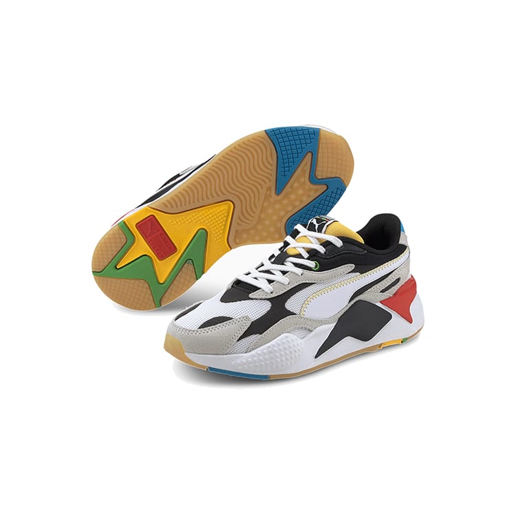 Puma Zapatos de Estilo de Vida para Niños RS X de Caña Baja Negro Blanco Rojo Adolescentes 374498-01