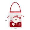 Christmas Gift Bag with Santa Apple Print, Jute-Like Candy Pouch for Xmas Decorations Holiday Party Favor