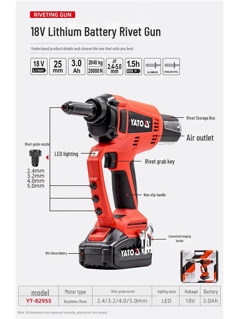 Yiertuo Electric Rivet Gun: Automatic Riveting Machine with Core Pulling Feature