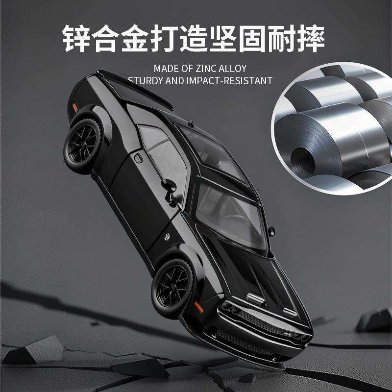 1:32 Hellcat SRT Muscle Sports car Alloy Car Model Sound and Light Pull Back Children's Toy Collectibles Birthday gift