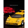 1/32 Lamborghini Countach LP500S Simulation Alloy Car Model Diecast Toys Children Toy Car Sound & Light Pull Back Birthday Gift