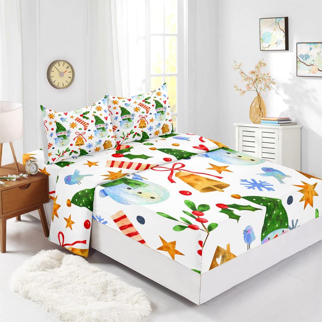 Ocean Turtle Unicorn Pattern Sheet Four-piece Bedding Set Bedroom Dormitory Bedding Decoration