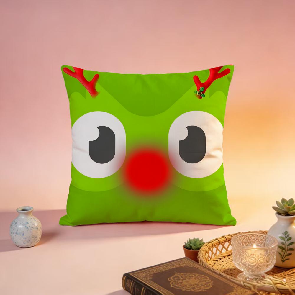 Popular DDuolingoed Cushion Cover Premium SkinFriendly Pillow Case MultiPurpose for Home Office Travel