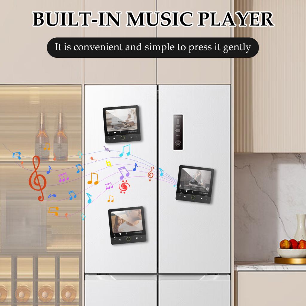 Acrylic Music Fridge Magnet Custom Music Album Fridge Sticker Compact Personalized Plaque Magnet Player With Built In Music