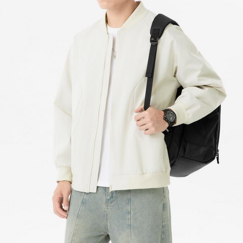 Men's Stylish Korean Trend Baseball Jacket: Handsome MA1 Workwear Top Casual Hoodie