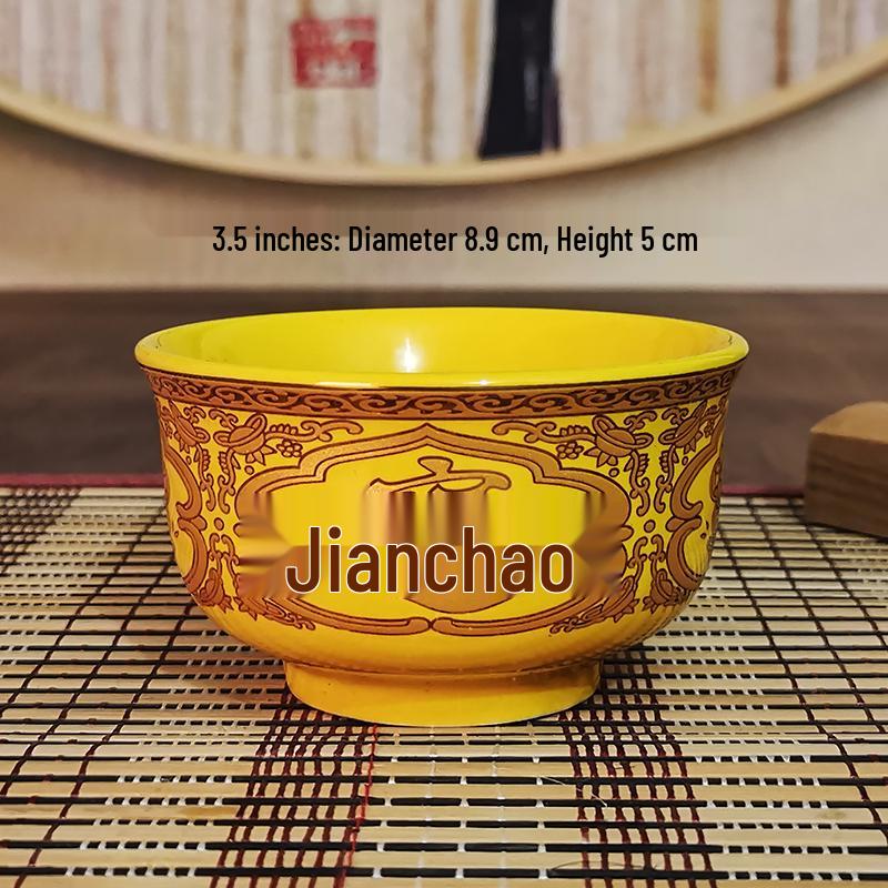 Bol d'offrande Lotus en céramique pour la salle bouddhiste - Grand et petit pour sept ou huit offrandes auspicieuses