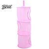 Mesh Hanging Bag for Home Foldable Organizer Useful Cloth 3 Compartments Storage Basket