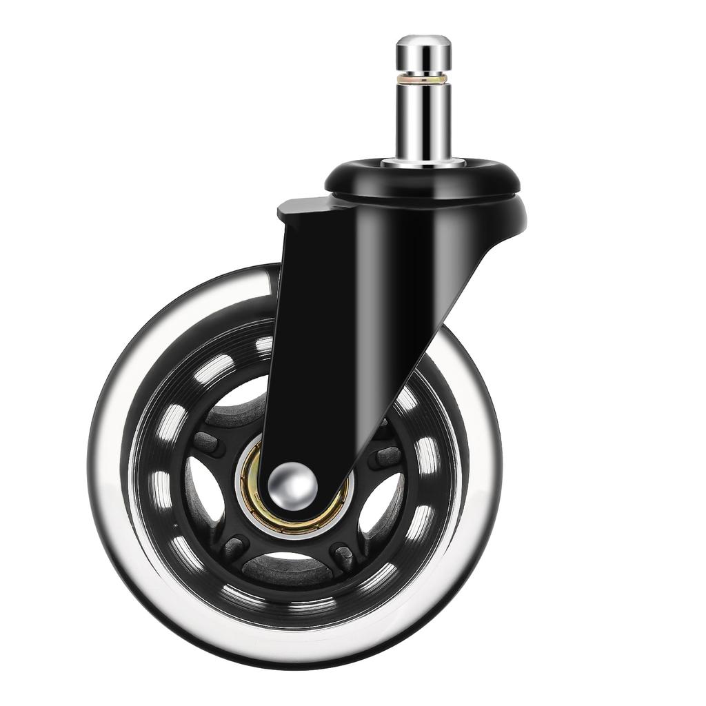 1PCS Office Chair Caster Wheels 10MM 11MM Swivel Rubber Caster Wheels Replacement Soft Safe Rollers Furniture Hardware