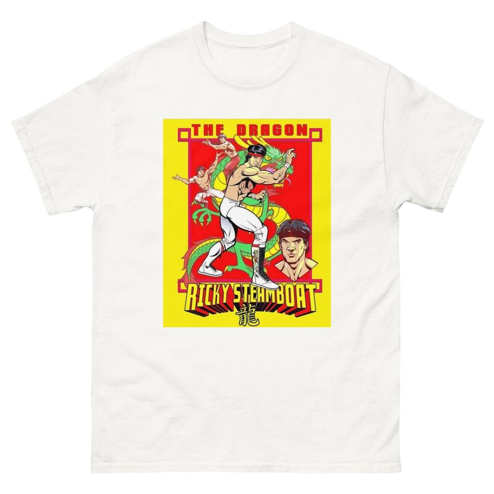

Unisex Ricky the Dragon Steamboat Tee, WWF Style, Custom Pro Wrestling Tee L