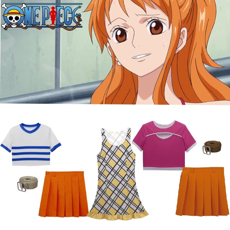 Originalgetreues One Piece Nami Cosplay-Kostüm für Damen, süße Anime-Kleidung für Halloween