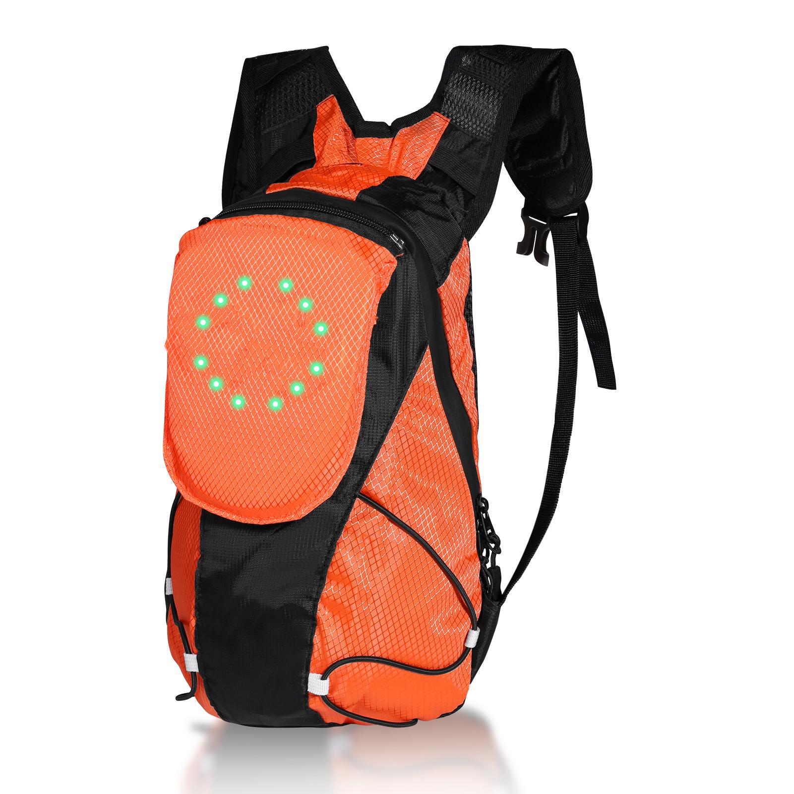 

Спортивный рюкзак со светодиодным указателем поворота, велосипедный, с дистанционным управлением, USB-зарядка, безопасность оранжевый