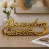 Gold Ramadan Letter Ornaments Resin Ramadan Table Ornament  Party Decorations