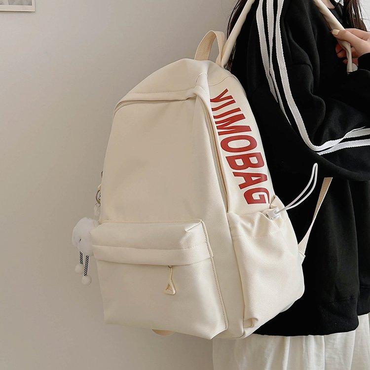 Schoolbag high value ins schoolbag female college students versatile simple lightweight students junior high school high school large capacity