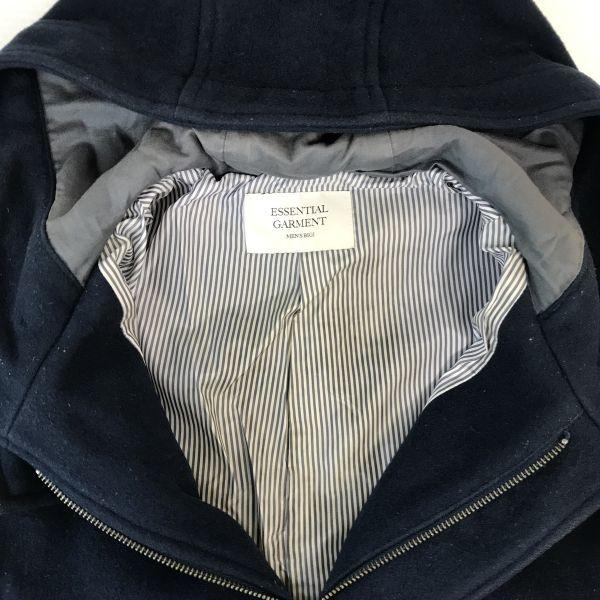 HERREN BIGI Kurzer Dufflecoat Oberbekleidung Größe 4 L-XL Marineblauer Mantel Jacke Pullover(GEBRAUCHT)