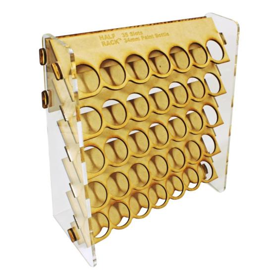 

Органайзер для красок для художников Круглая стойка для хранения бутылочек с пигментом 34 мм 35 отверстий Простая сборка Стабильный держатель станции покраски Подставка для тележки с ручкой