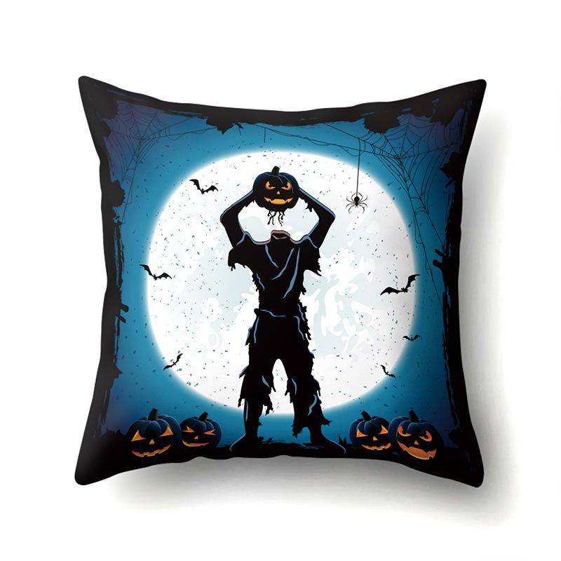 Halloween Pillow Cover Car Waist Pillow Pumpkin Sofa Cushion Cover Office Home Living Room Pillow Cover Premium