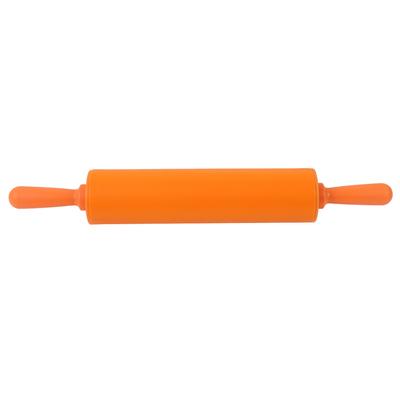 Bunte Silikon Rolling Pin Restaurant Hausgemachte Brot Cookie Teig Rolling Tool (Orange)