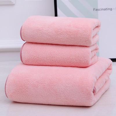 Set Asciugamani da Bagno in Pile di Corallo Ispessito Senza Pelucchi - Extra Large, Assorbente, Set Domestico da 3 Pezzi