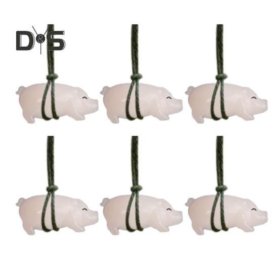 

3/6/12 шт. подвесных украшений, меняющих цвет, подвески в виде жареной свиньи для автомобиля со шнурком, легко подвешиваемые, милые, забавные подвески для зеркала заднего вида L 6pcs