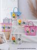 Fresh Style Woven Plastic Gift Basket Handbag Souvenir