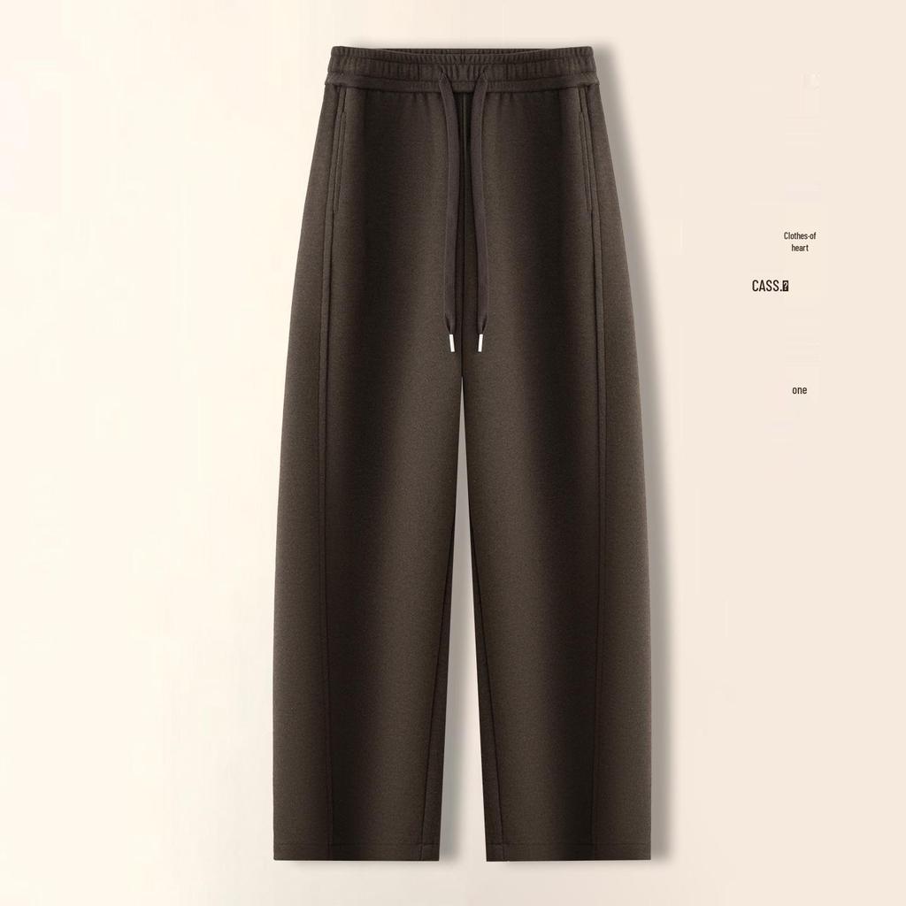 2025 Winter High Waist Wool Fleece-Lined Pants – Curved & Straight Leg Options