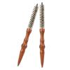 2Pcs Spiral Mini Curling Roll Comb Small Wooden Handle Anti-Static Boar Bristle Brush Hair Styling Blow Drying Curl Tool