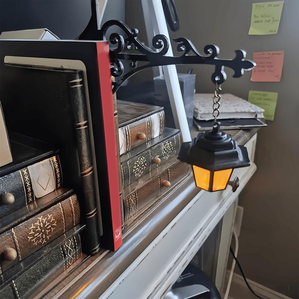 Vintage Bookcase Hanging Night Light Decorative Shelf Lamp for Home Library